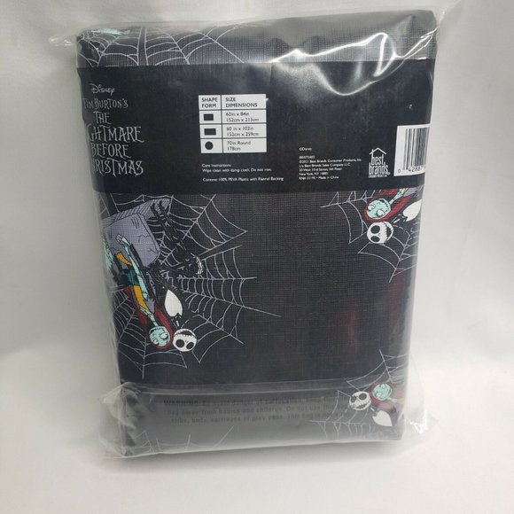 Nightmare Before Christmas vinyl Tablecloth 60 X 102 Rectangle Jack Sally - Picture 3 of 4